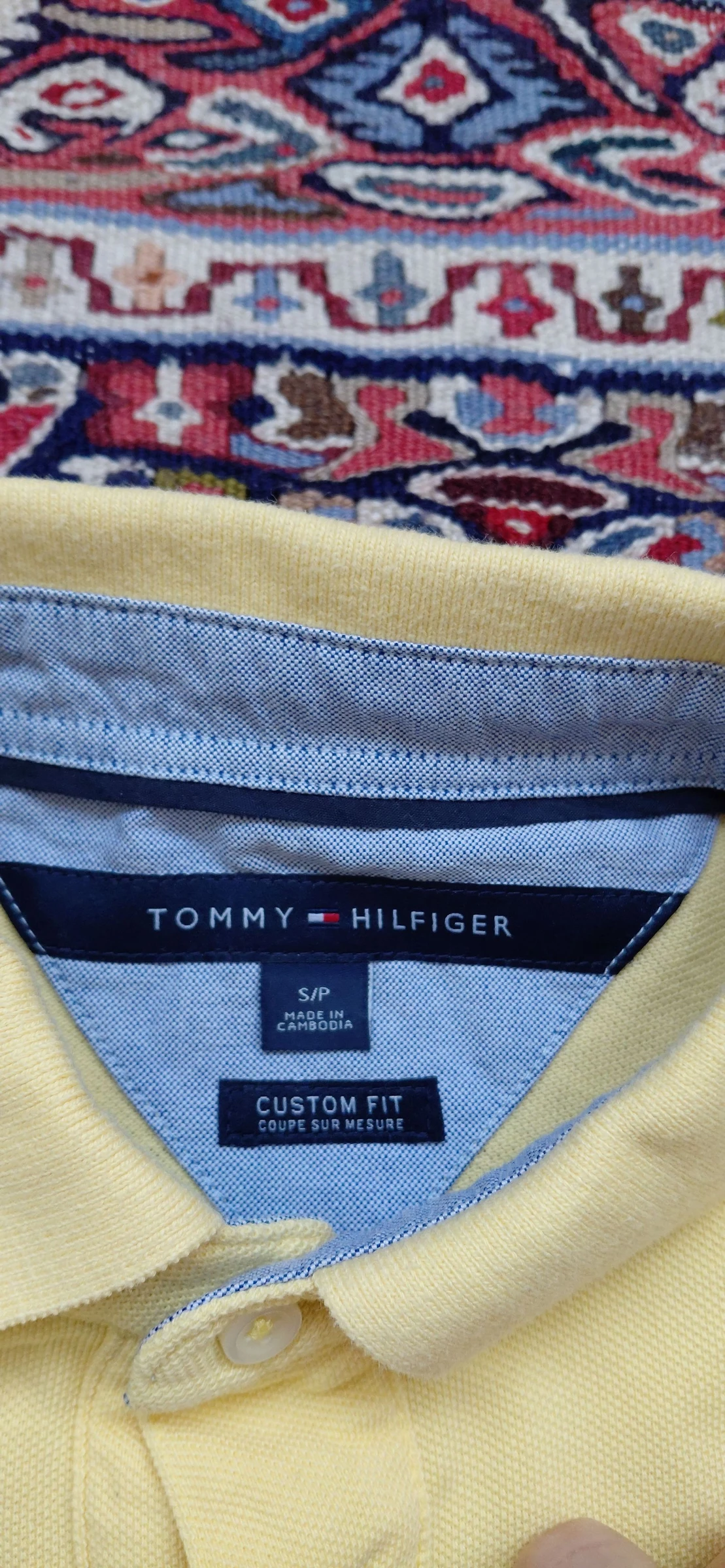 Pastel Yellow Tommy Hilfiger Polo Shirt Men's Size S – 100% Authentic – Very Good Condition – photo 4